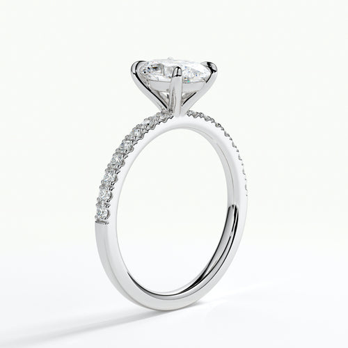 9ct White Gold 1.50ct Oval Brilliant Cut Laboratory Grown Diamond Engagement Ring