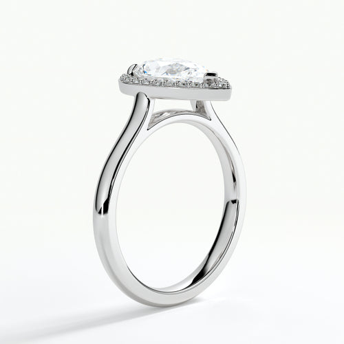 9ct White Gold 1.50ct Pear Cut Laboratory Grown Diamond Engagement Ring