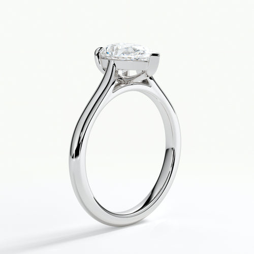9ct White Gold 1.50ct Pear Cut Halo Laboratory Grown Diamond Engagement Ring