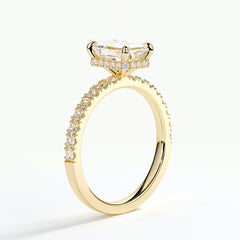 9ct Yellow Gold 1.50ct Emerald Cut Halo Cluster Laboratory Grown Diamond Engagement Ring (Copy) (Copy) (Copy)