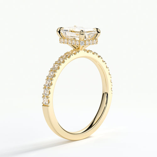 9ct Yellow Gold 1.50ct Emerald Cut Halo Cluster Laboratory Grown Diamond Engagement Ring (Copy) (Copy) (Copy)