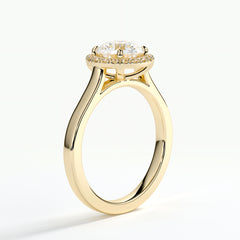 9ct Yellow Gold 1.50ct Brilliant Cut Halo Cluster Laboratory Grown Diamond Engagement Ring