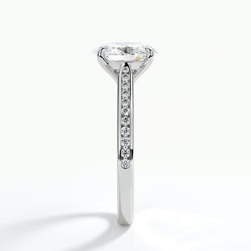 9ct White Gold 1.50ct Oval Brilliant Cut Laboratory Grown Diamond Engagement Ring