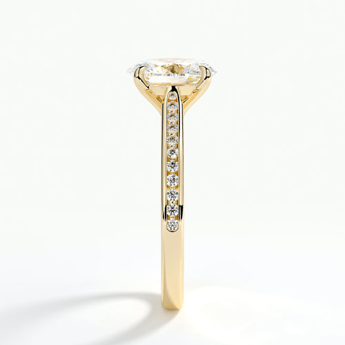 9ct Yellow 1.50ct Oval Brilliant Cut Laboratory Grown Diamond Engagement Ring