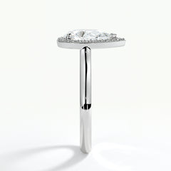 9ct White Gold 1.50ct Pear Cut Laboratory Grown Diamond Engagement Ring