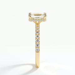 9ct Yellow Gold 1.50ct Emerald Cut Halo Cluster Laboratory Grown Diamond Engagement Ring (Copy) (Copy) (Copy)