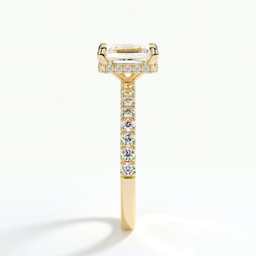 9ct Yellow Gold 1.50ct Emerald Cut Halo Cluster Laboratory Grown Diamond Engagement Ring (Copy) (Copy) (Copy)