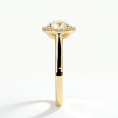 9ct Yellow Gold 1.50ct Brilliant Cut Halo Cluster Laboratory Grown Diamond Engagement Ring