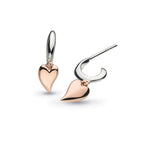 Kit Heath Desire Kiss Blush Mini Heart Hoop Drop Earrings