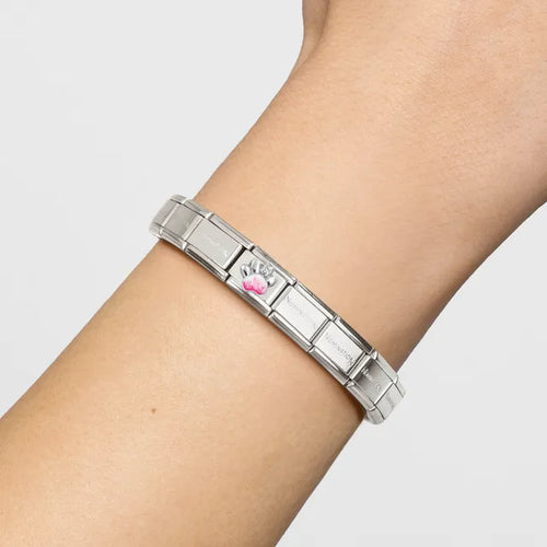 Nomination Pink Paw Print Charm