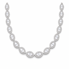 Carina Marquise Halo Crystal Bridal Necklace