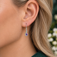 Limited-edition Heritage Collection Amethyst Celtic Drop Earrings