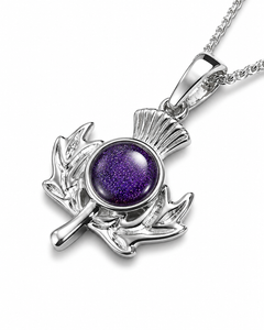 Maci Memories Sterling Silver Thistle Ashes Necklace.