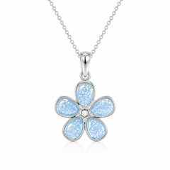 Maci Memories Sterling Silver Ashes Forget Me Not Necklace