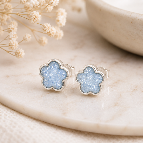 Maci Memories Sterling Silver Ashes Memorial earrings