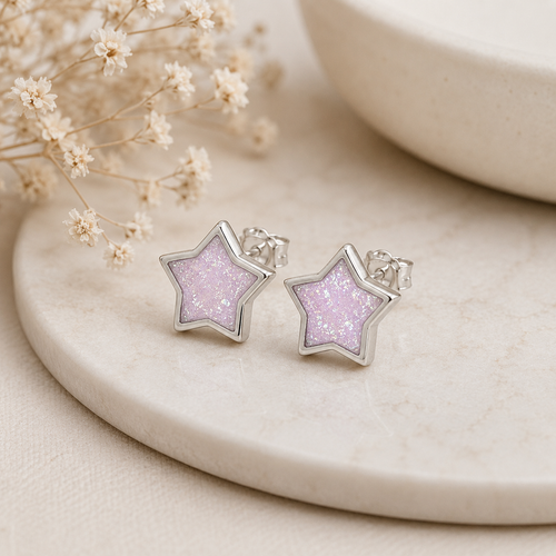 Maci Memories Ashes Memorial Sterling Silver Star Earring