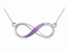 Sterling Silver Ashes Memorial Infinity Necklace