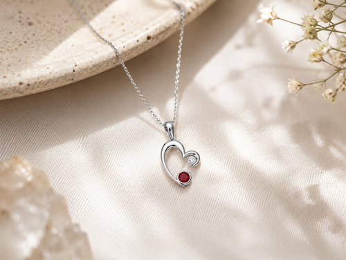 Sterling Silver Ashes Memorial Heart Pendant