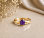 9ct Yellow Gold Ashes Round Memorial Ring