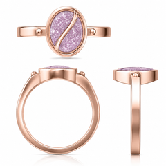 9ct Rose Gold Ladies Ashes Memorial Ring.