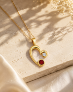 9ct Yellow Ashes Heart Memorial Pendant