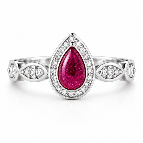 Sterling Silver Ashes and Cubic Zirconia Memorial Ring