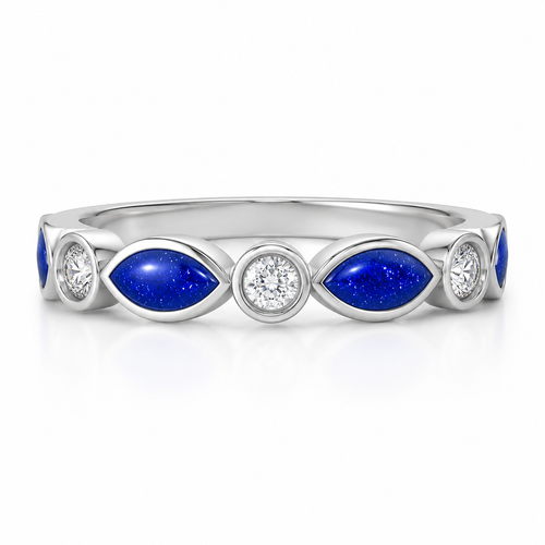 9ct White Gold Ashes  Memorial Ring