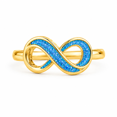 9ct Yellow Gold Infinity Ashes Memorial Ring