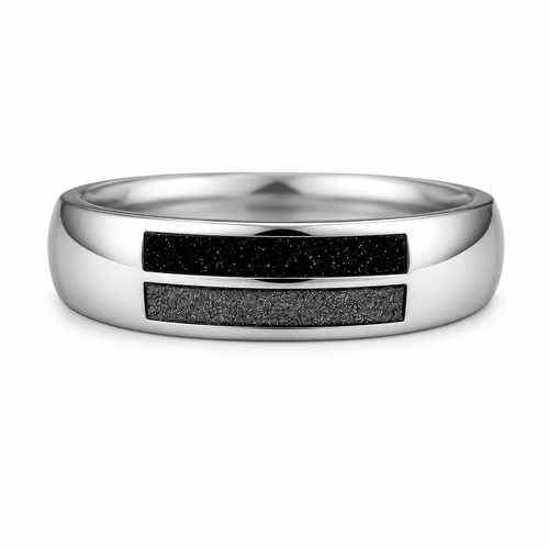 Gents 9ct White Gold Ashes Memorial Ring