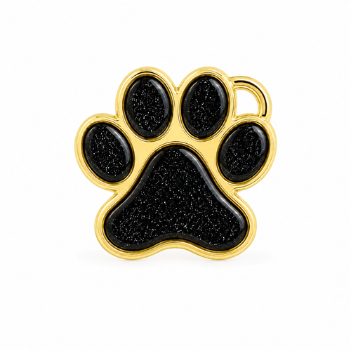 9ct Yellow Gold Ashes Paw Print Memorial  Pendant