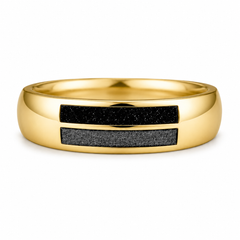 Gents 9ct yellow gold Ashes to glass cremation Ring