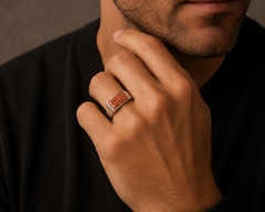 9ct White Gold Gents Ashes Memorial Ring