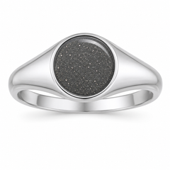 Unisex Silver Ashes  Memorial Ring