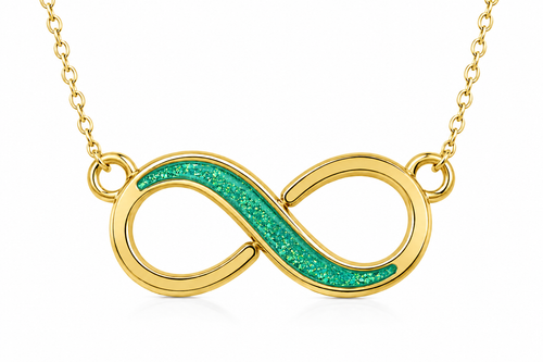 9ct Yellow Gold Ashes Memorial Infinity Necklace
