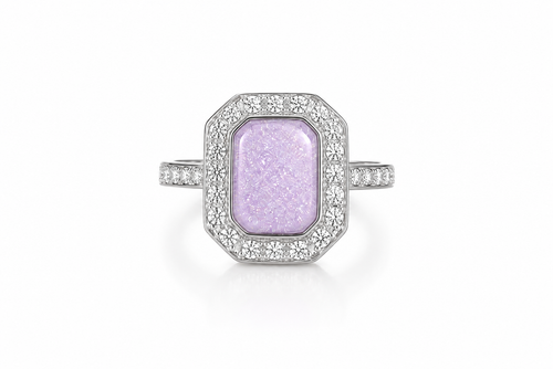 Sterling Silver Ashes Memorial Ring - Choose your Gem Colour