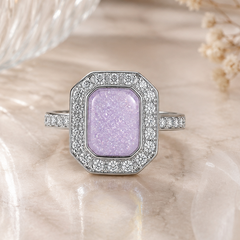 Sterling Silver Ashes Memorial Ring - Choose your Gem Colour