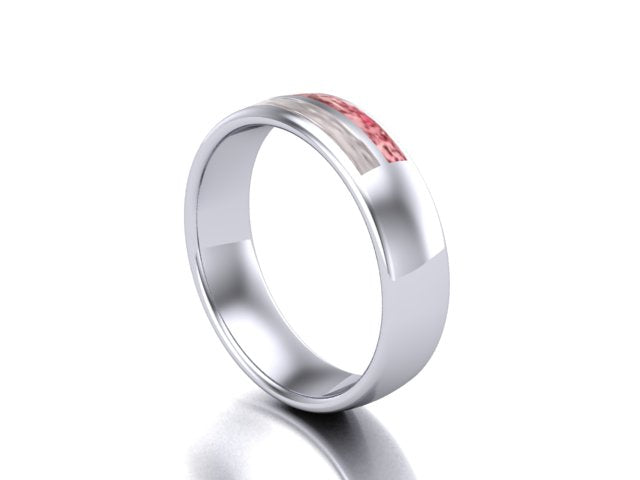 Gents 9ct White Gold Ashes Memorial Ring