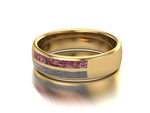 Gents 9ct yellow gold Ashes to glass cremation Ring