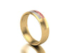 Gents 9ct yellow gold Ashes to glass cremation Ring