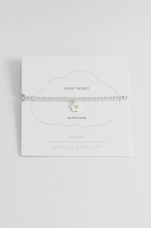 Estella Bartlett "You're The Best" Sienna Flower and Heart Bracelet