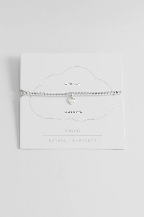Estella Bartlett "With Love" Sienna Puffy Heart Bracelet