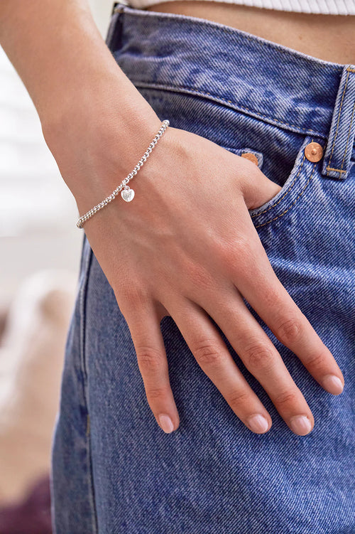 Estella Bartlett "With Love" Sienna Puffy Heart Bracelet