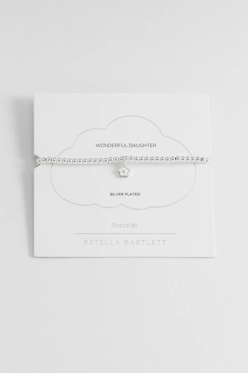 Estella Bartlett "Wonderful Daughter" Sienna Enamel Flower Bracelet