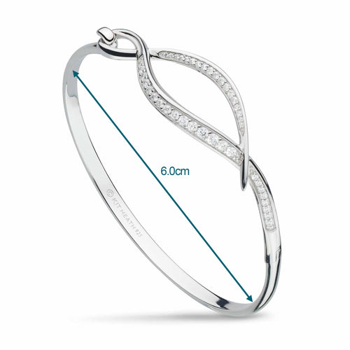 Kit Heath Entwine Twine Twist Pavé Hinged Bangle