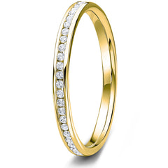 0.25ct 9ct gold Diamond Channel Set Wedding Ring