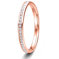 0.25ct 9ct gold Diamond Channel Set Wedding Ring