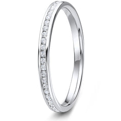 0.25ct 9ct gold Diamond Channel Set Wedding Ring