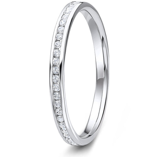 0.15ct 9ct gold Diamond Channel Set Wedding Ring
