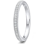 0.15ct 9ct gold Diamond Milgrain Channel Set Wedding Ring