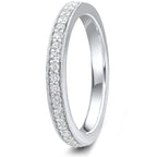 0.25ct 9ct gold Diamond Milgrain Channel Set Wedding Ring
